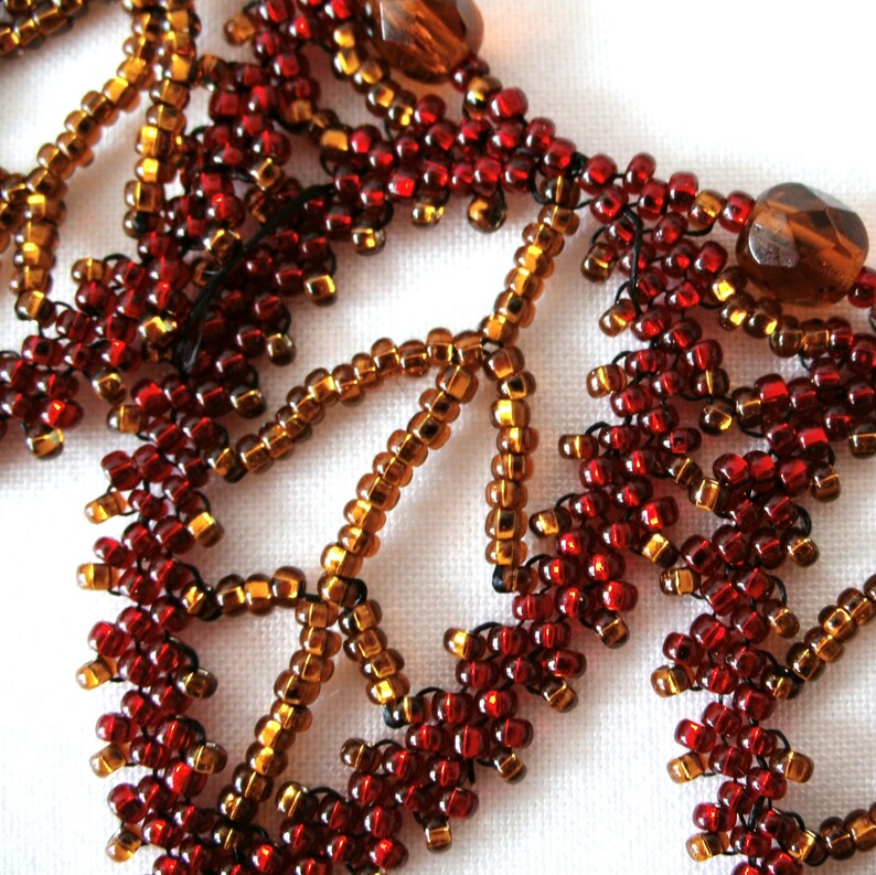 Beaded Leaf Necklace image 3