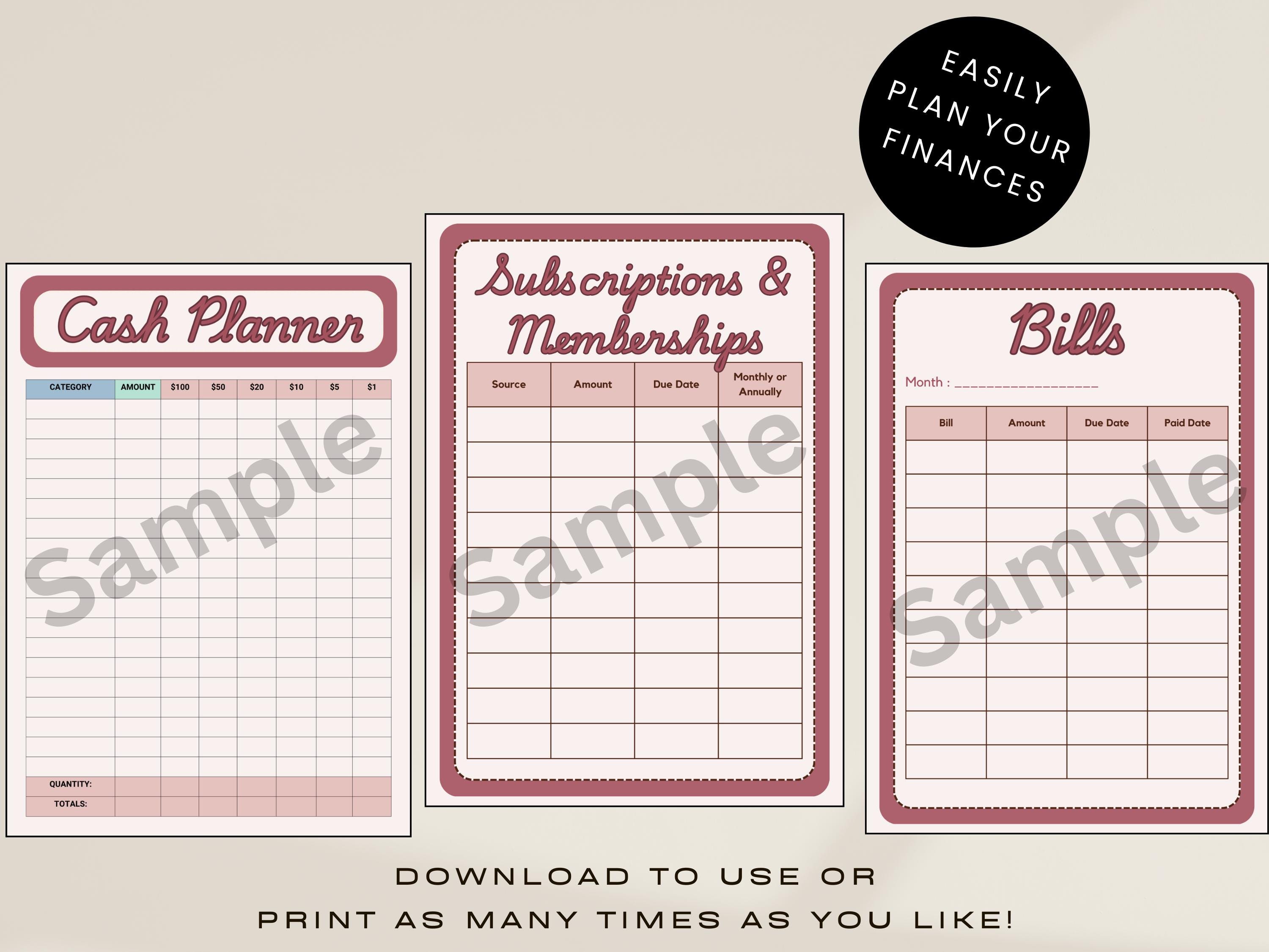 2025 Complete Budget Planner for Binder Rose Gold Girly Themed ...