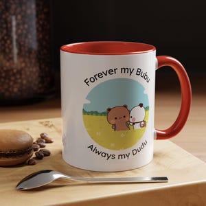 Mug, Bubu and Dudu Accent Coffee Mug (11, 15oz), Cute Animal Character Tea Cup, Funny Cartoon Drinkware, Novelty Hot Cocoa Mug, Unique Gift