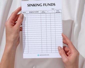 Sinking Funds Tracker | Digital Download | PDF Printable | Black Font | 8.5"x11"