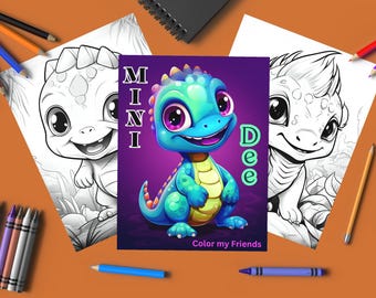 Printable dinosaur coloring book for kids fun activity pages preschool coloring sheets toddler dinosaur activity instant download PDF art.