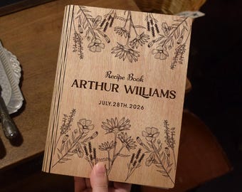 Personalisiertes Rezeptbuch aus Holz: Individuelles Rezeptbuch, Familienkochbuch