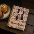 Personalized Wooden Recipe Book: Custom Recipe Binder 3 Ring, Family Cookbook