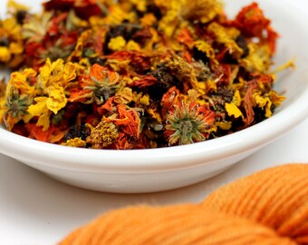 Dried Dyer's Coreopsis & Cosmos Blossoms 7gm, Natural Dye Flowers, Organic Flowers for Dyeing, Natural Dye Supplies, Flower Dye