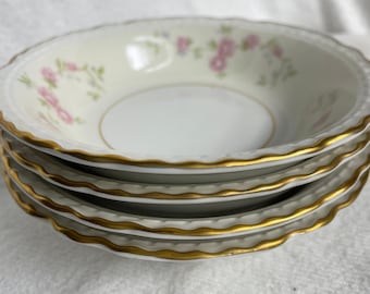 Set of 4, Royal Jackson Bone China Antoinette, Vintage China Bowls, Dessert Bowls, China Replacements, Fine China