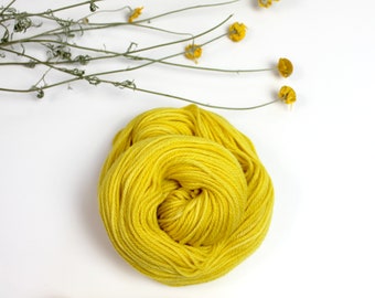 Marigold Yellow USA Wool DK Yarn, Naturally Plant Dyed 50gm