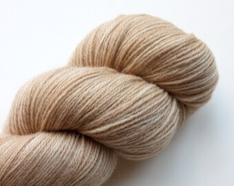 Naturally dyed yarn, walnut fingering yarn, fingering weight yarn, plant dyed yarn, hand painted yarn, shawl yarn, natural dye brown yarn