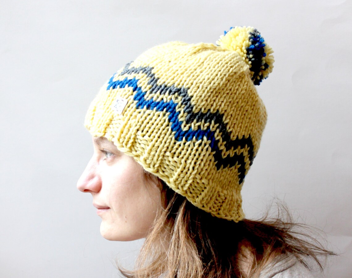 Knit Hat Pattern Hat Knitting Pattern Knit Hat DIY Knitted Etsy