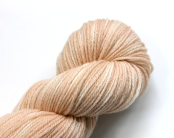 Natural dyed yarn, hand dyed yarn, fingering weight yarn, shawl yarn, plant dyed yarn, hand painted yarn, speckled yarn, natural pink yarn