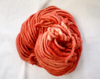 Plant Dyed Red Yarn: Naturally Dyed Super Bulky Wool