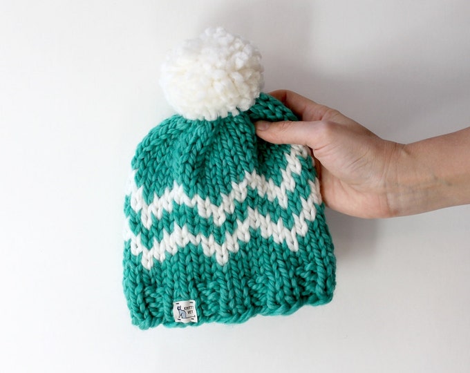 Baby Winter Hat Baby Pom Pom Hat Knit Baby Hat Teal Toque Etsy