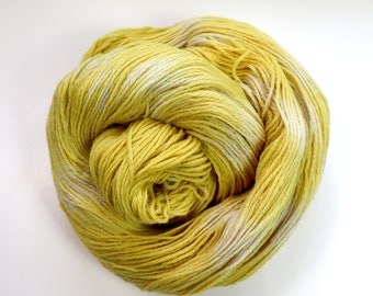 Goldenrod Woad Naturally Dyed Yarn 100gm, Washable USA Wool, Fingering Weight Sock Yarn, Natural Dye Sock Yarn, Plant Dyed, Natural Wool