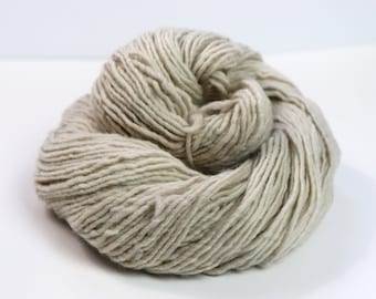 Plant Dyed Wool Yarn: Hand Dyed Gray Worsted, 1-Ply