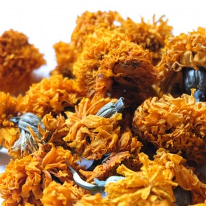 Dried Marigold Blossoms 20gm, Natural Dye Flowers, Dry Tagetes Flowers, Organic Marigolds for Dyeing, Natural Dye Supplies, Marigold Dye