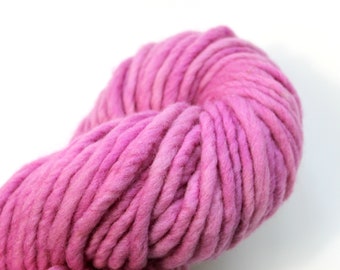 Pink Chunky Yarn, Natural Hand Dyed, Super Bulky Skein, Nature Plant Dye, Wool and Alpaca Yarn, Quick Knit, Naturally Dyed Yarn, Lux Yarn