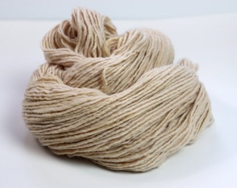 Hand Dyed Worsted Wool Yarn: Woad Pink, Botanical Eco Yarn