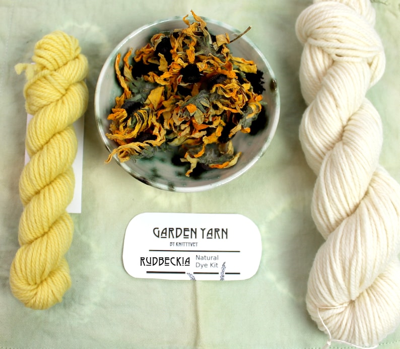 Yellow Natural Dye Kit Flower Dye Kit Dried Rudbeckia Etsy