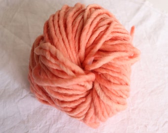 Plant Dyed Pink Yarn, Super Bulky Yarn, Chunky Skein, Madder Dyed, Natural Plant Dye, Wool Bulky, Quick Knit, Naturally Dyed Yarn, USA wool