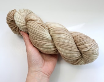 Plant Dyed Walnut Brown Yarn, 100gm Worsted Weight Hand Dyed Yarn, Naturally Dyed wool, Brown USA Wool, Indie Dyed Wool, Plant Dyed Yarn