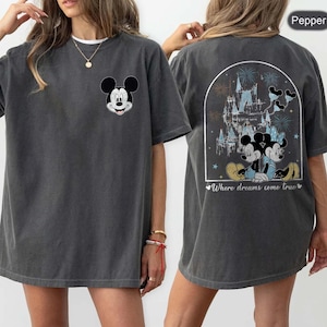Disneyworld Mickey Minnie Comfort Colors Shirt, Where Dreams Come True, Disney Mickey Minnie Shirt, Disney Couple Tee, Magic Kingdom Shirt