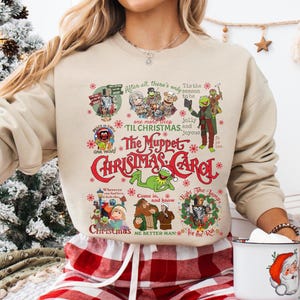 Retro The Muppet Christmas Carol Sweatshirt, Light The Lamp Not The Rat Xmas 2025 Tee, Gonzo and Rizzo Miss Piggy Scrooge Kermit Fozzie Bear