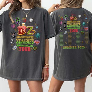 Disney Descendants Zombies Worlds Collide Tour Shirt, Disney Channel Descendant Zombies World Tour Concert Music Festival Fan Gift