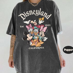 Retro Disneyland California Comfort Color Shirt, Mickey And Friends Shirt, Disneyland est 1955 Shirt, Disney Family Vacation Tee