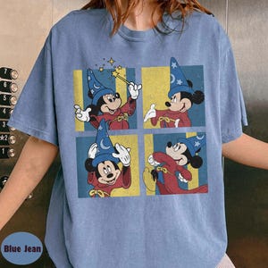 Walt Disney Fantasia Mickey Watercolor Comfort Colors Shirt, Fantasia Mickey Shirt, Mickey Sorcerer Tee, Disneyland Family Matching Shirt
