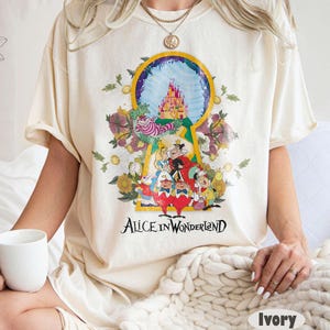 Vintage Alice In Wonderland Comfort Colors Shirt, Disney Alice Shirt, Alice In Wonderland Alice In The Flowers Shirt, Princess Alice Shirt