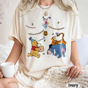 Custom Kid Name Age Pooh With Friends Shirt, Disney Winnie The Pooh It&#39;s My Birthday Tee, Personalized Birthday Gift, Disneyland Family Trip