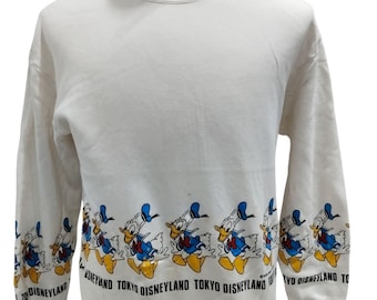 Sudadera vintage con dibujos animados de Tokio Disneyland