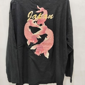 Vintage Fish Koi Sukajan Long Sleeve Tshirt