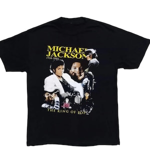 Vintage Y2K Micheal Jackson King Of Pop Double side Tshirt
