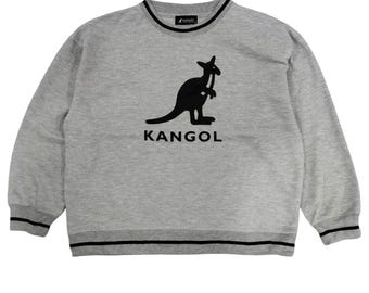 Vintage Kangol-sweater met groot logo