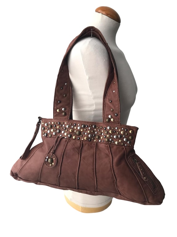 DIESEL Archive Brown Shoulder Bag 2000s diesel Archive shoulder bag Y2K brown DIESEL Vintage Brown Leather