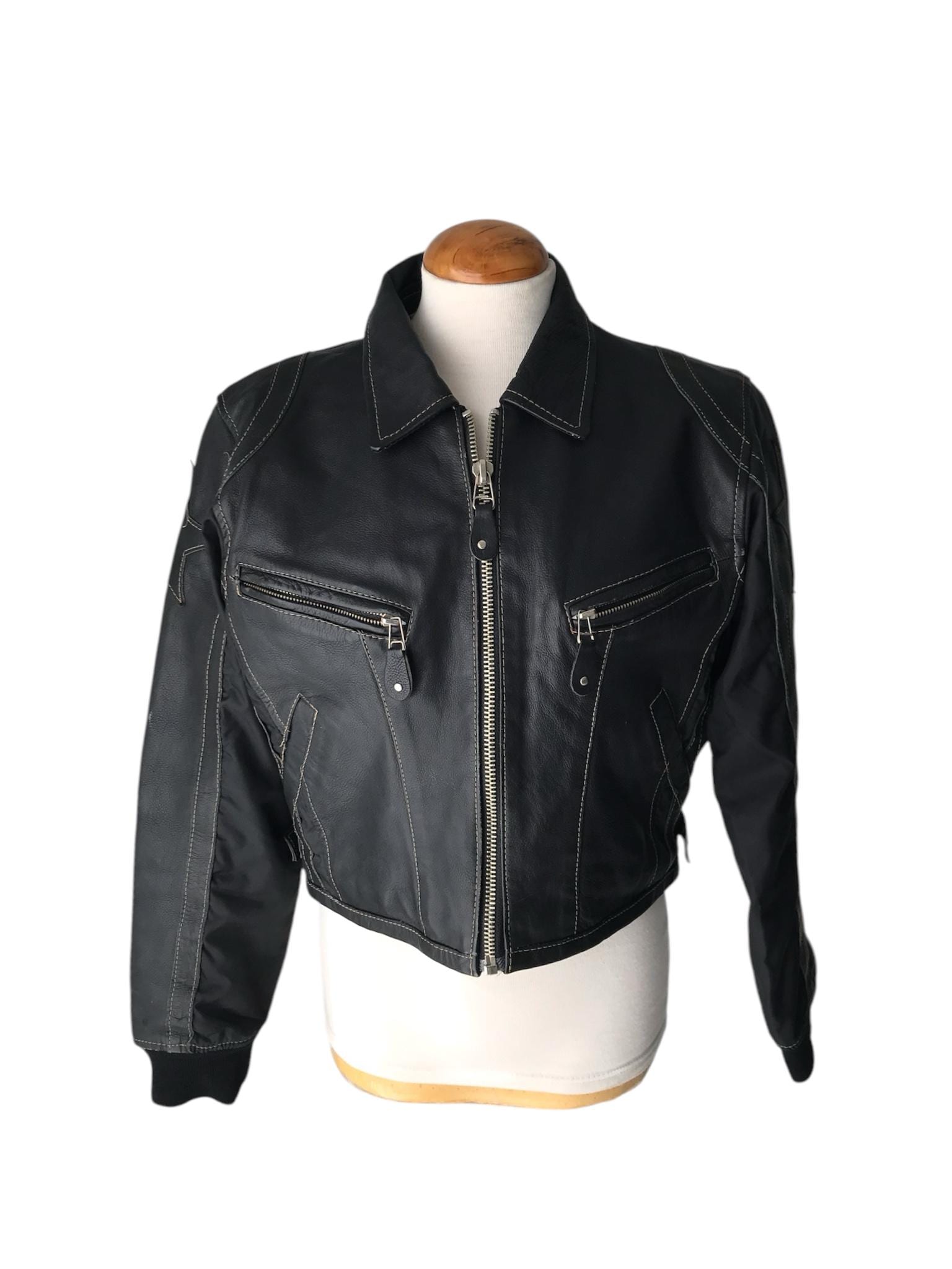 ジャケット・アウター meltthelady cropped leather like jacket