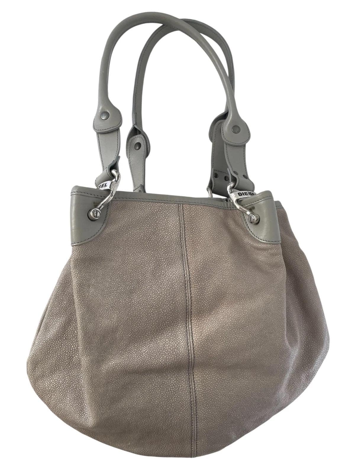 DIESEL Vintage Textured Leather Shoulder Bag Medieval Inspired 