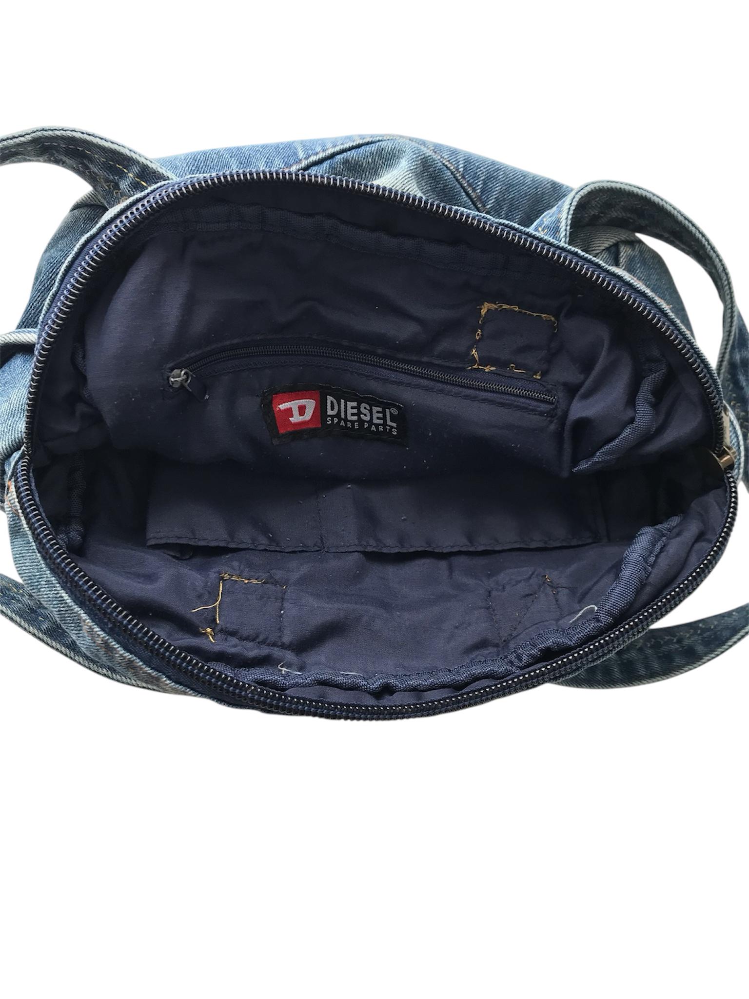 DIESEL Vintage Denim Handbag Multipocket Distressed Utility Jean