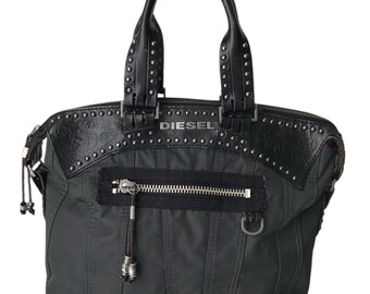 DIESEL レザー バッグ　vintage DIESEL Clutch Bag With Leather Logo In Black 00s Y2k Vintage