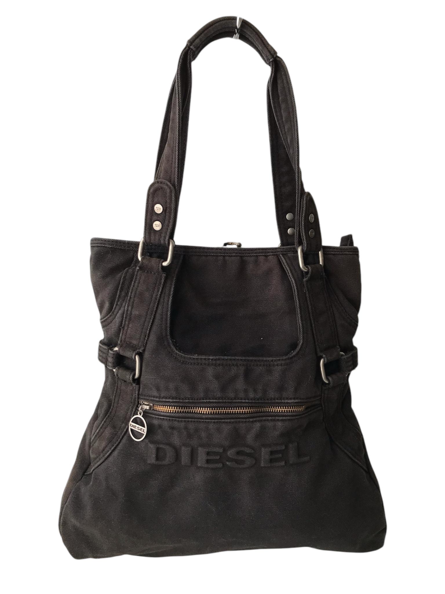 バッグ Disesel black denim tote bag y2k archive バッグ Disesel black denim tote bag y2k archive bdg-Black