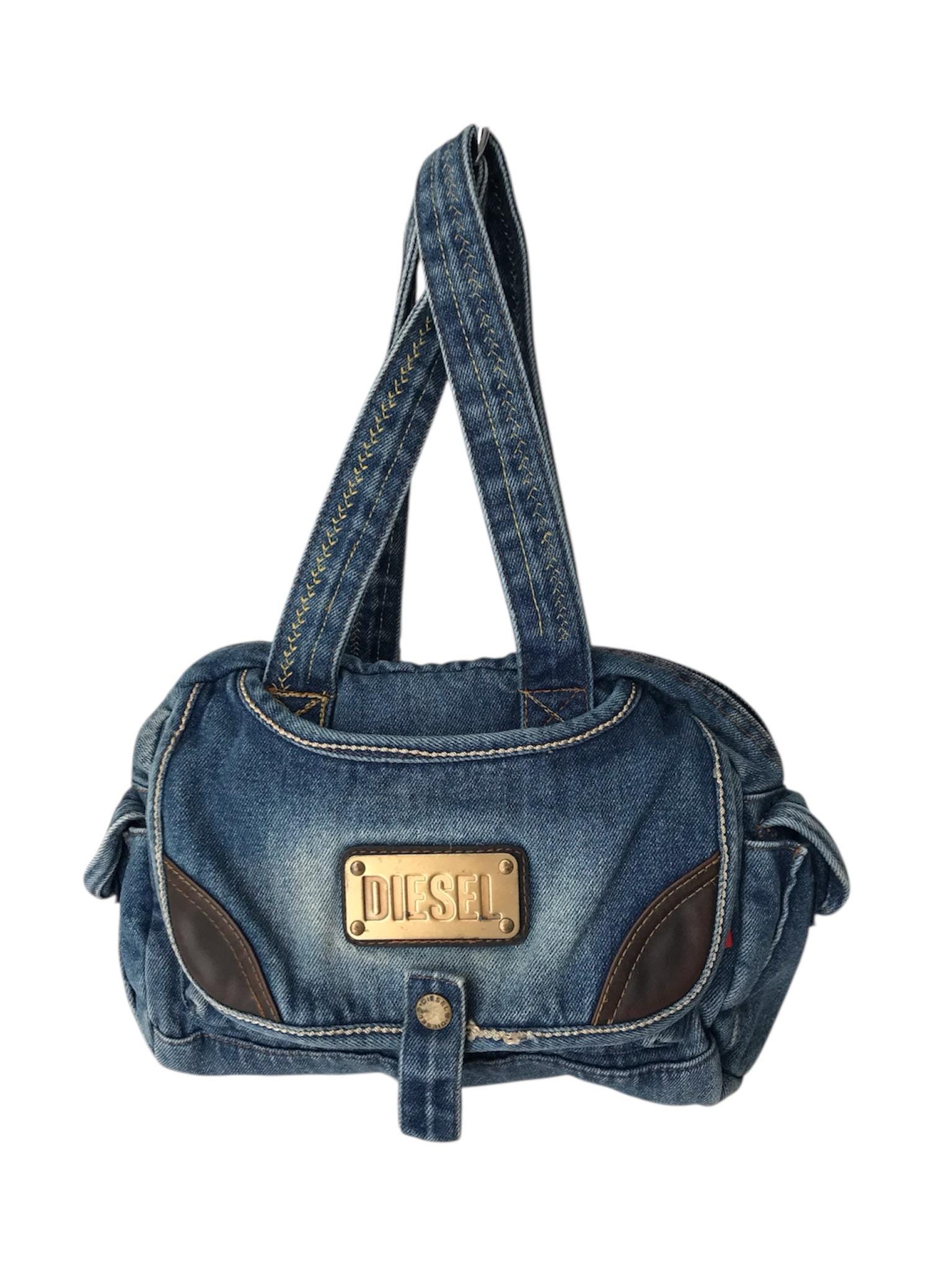DIESEL Vintage Denim Handbag Multipocket Distressed Utility Jean