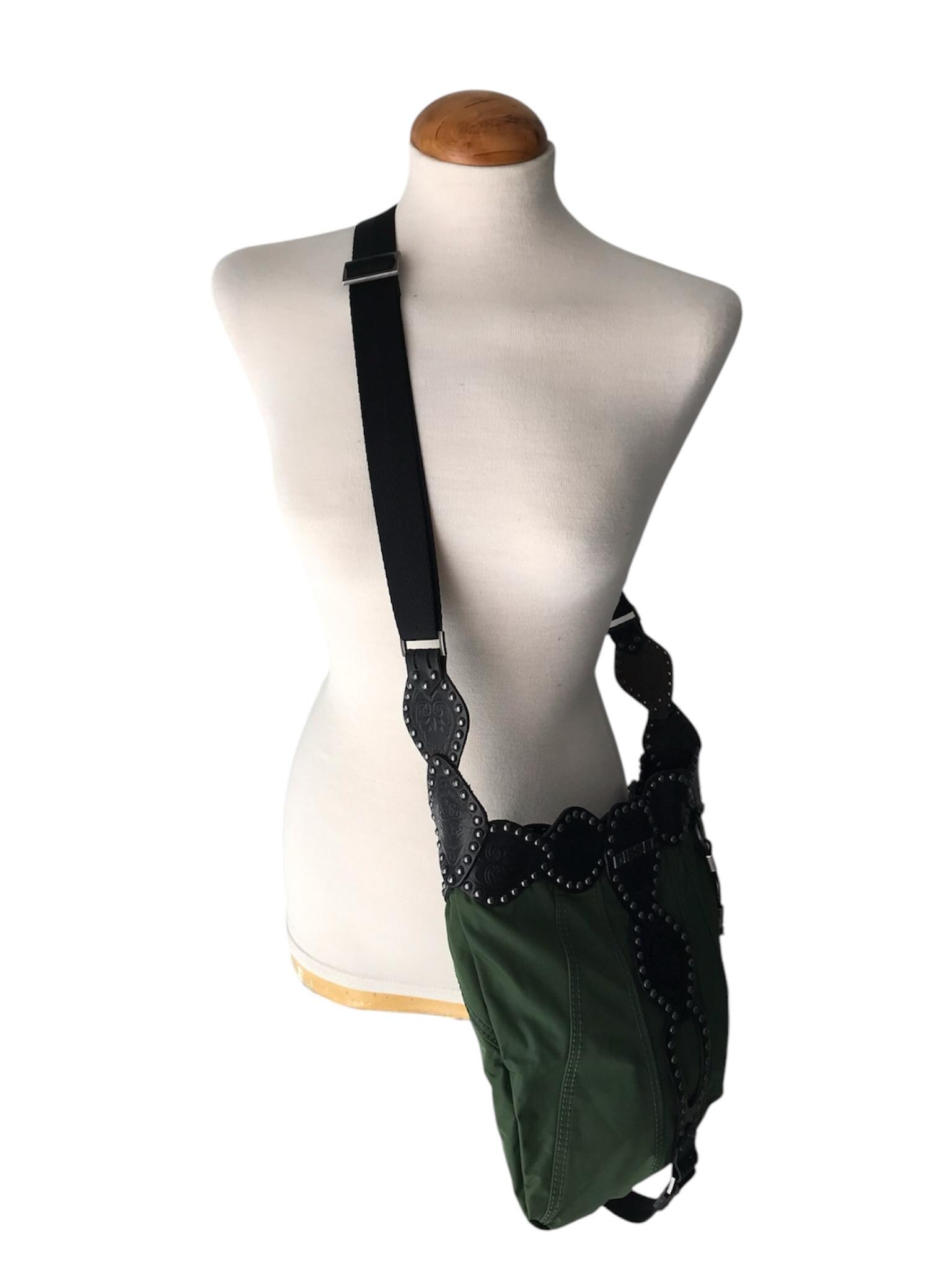 DIESEL Vintage Leather Medieval Shoulder Bag City Tote Archive