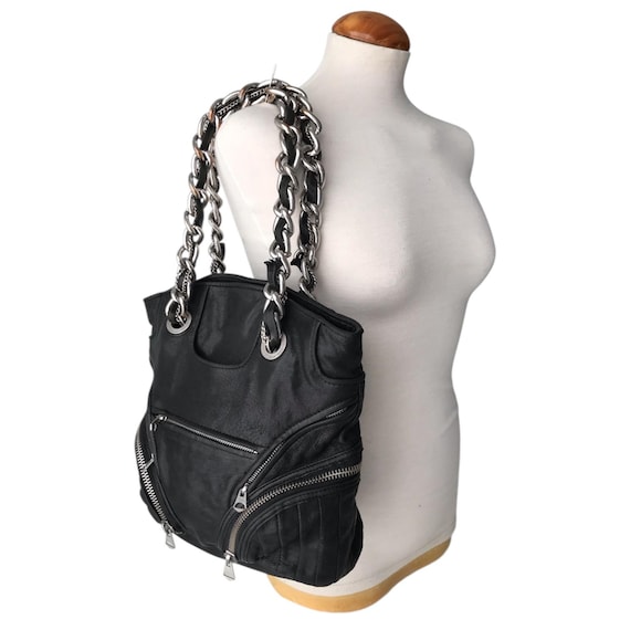 00s archive city leather hand bag grunge archive city leather hand