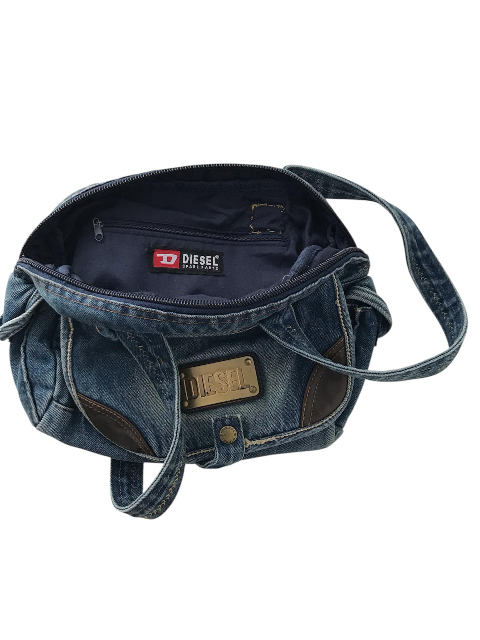 DIESEL Vintage Denim Handbag Multipocket Distressed Utility Jean