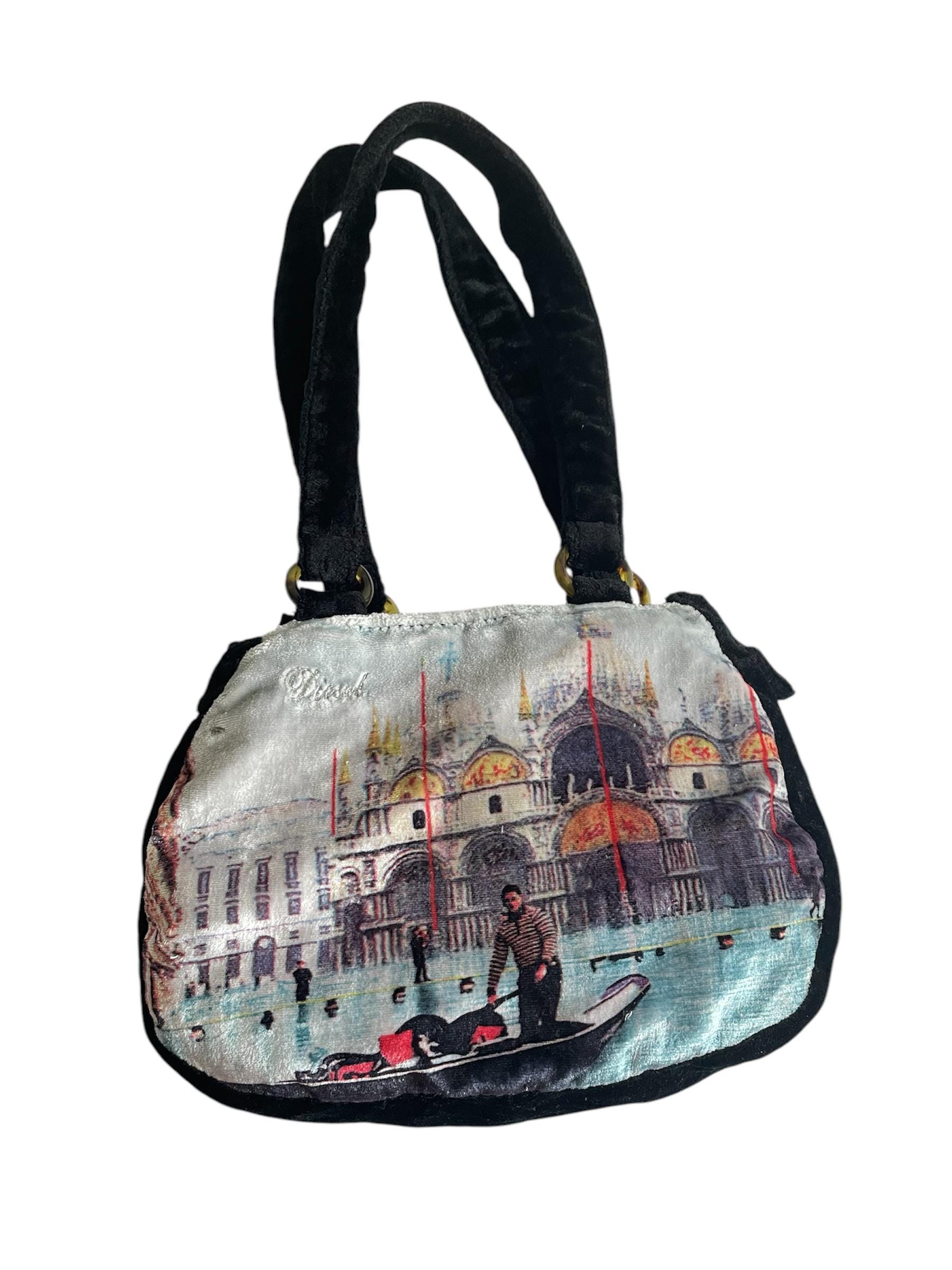 関税なし 送料無料 Deluxe Brand Venezia Handbag RANGE Z bag with colorful art print brand VERSACE JEANS
