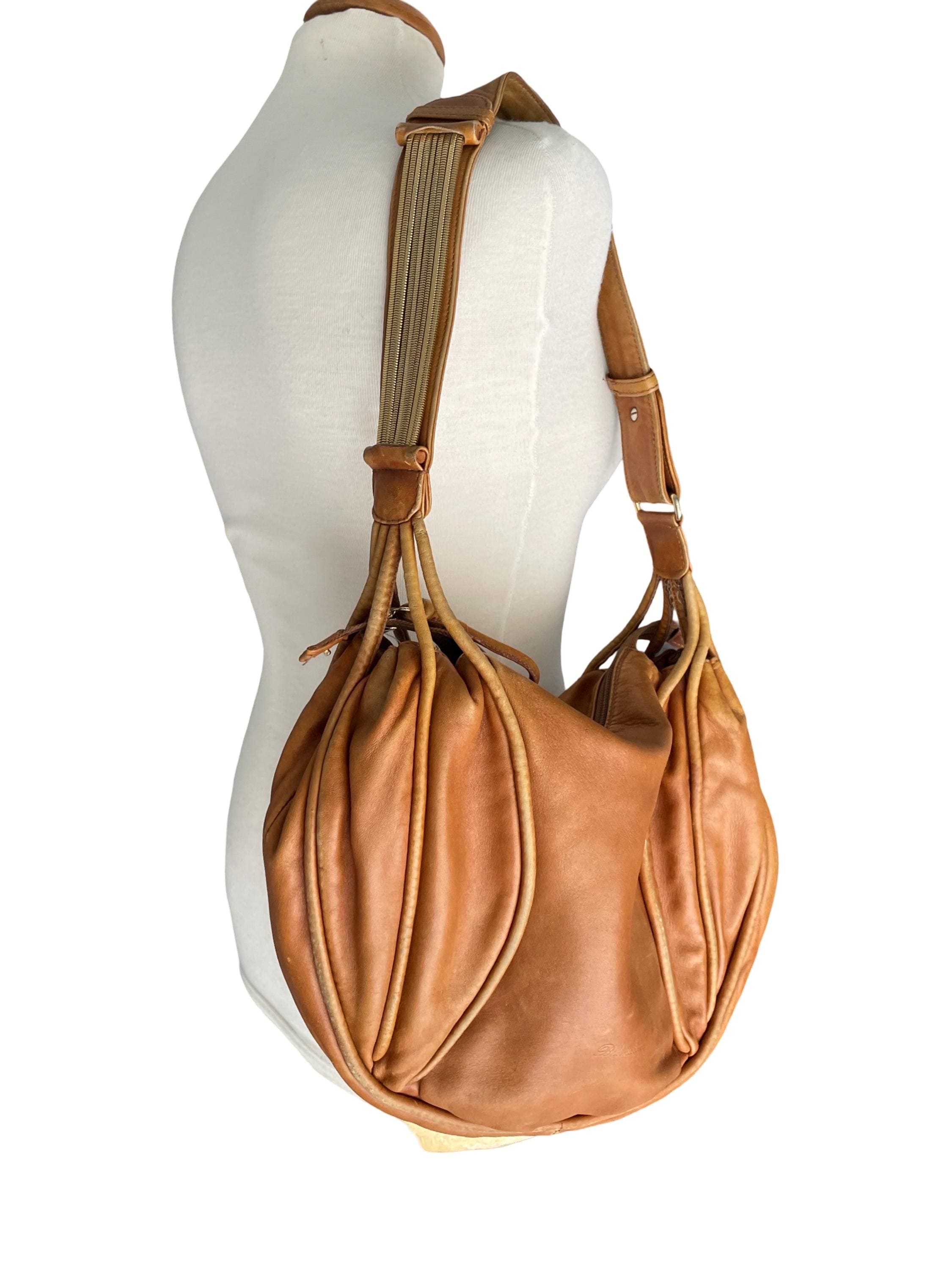 BLUMARINE Vintage Leather Shoulder Bag Italian Avant Garde Chic