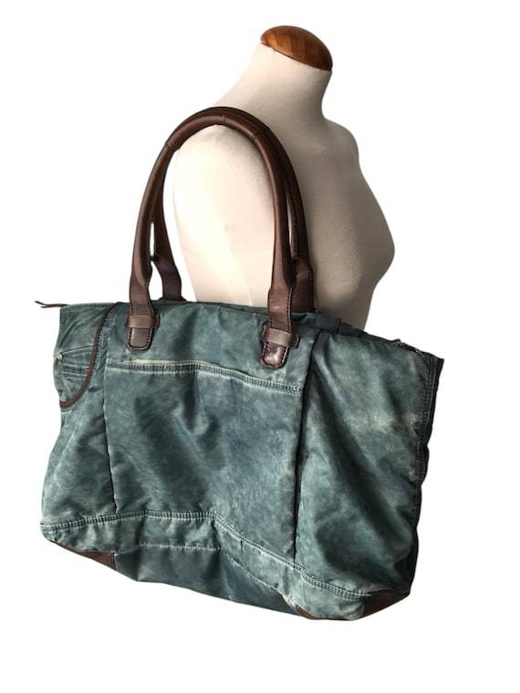DIESEL Vintage Blue Denim Style Shoulder Bag Y2K 00s Diva 