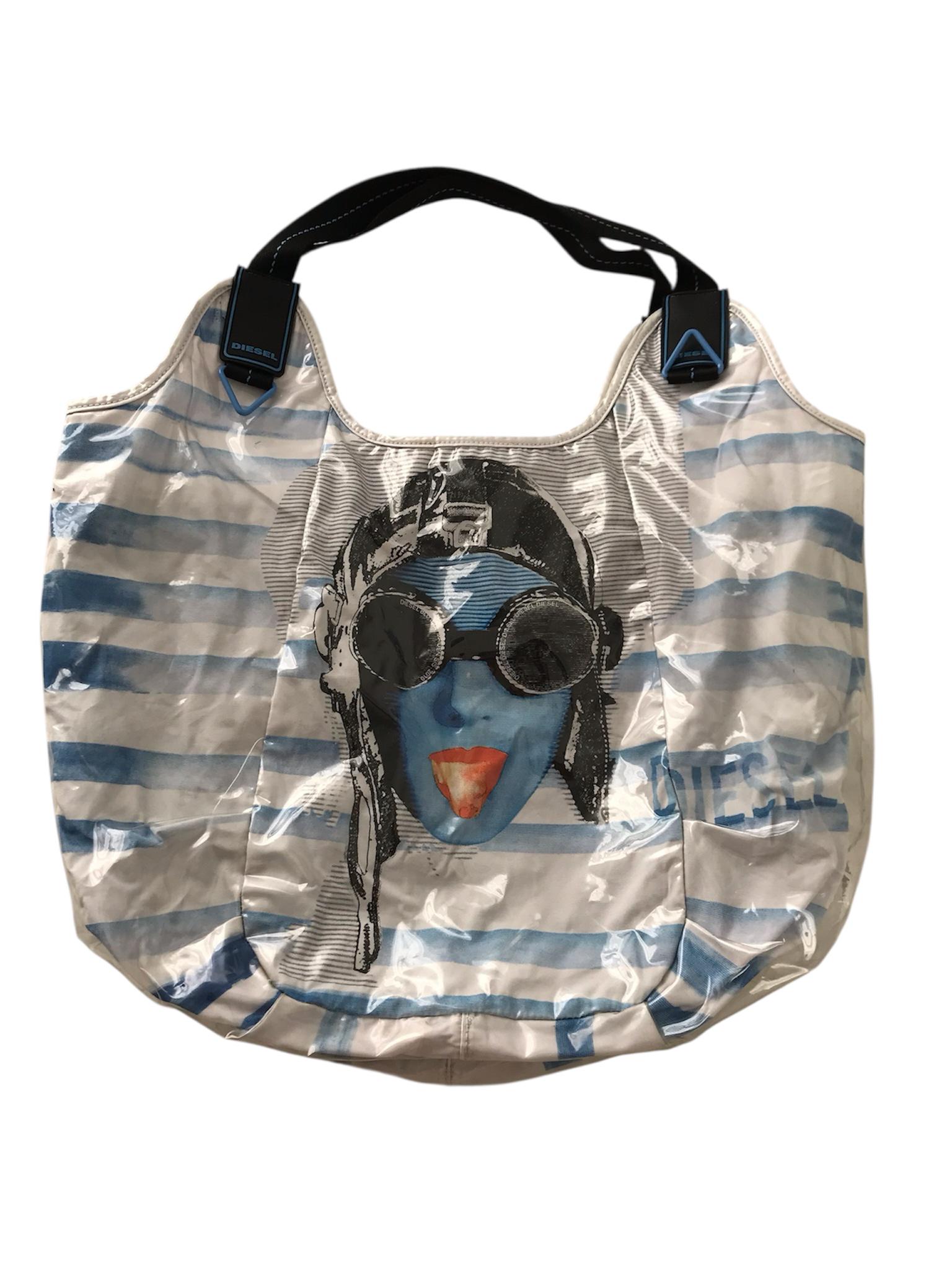 DIESEL Vintage Shoulder Bag Tank Girl Beach Tote Pop Comic Crazy