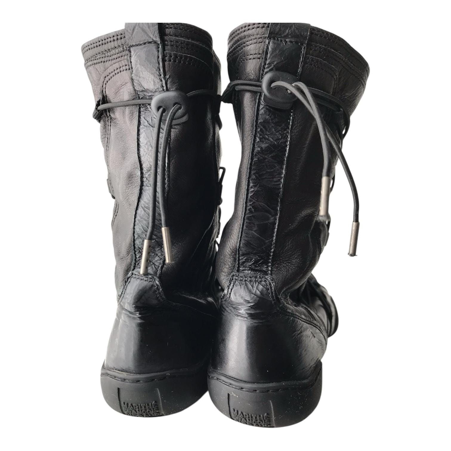 MARITHÉ + FRANÇOIS GIRBAUD Vintage Leather Moto Biker Boots 