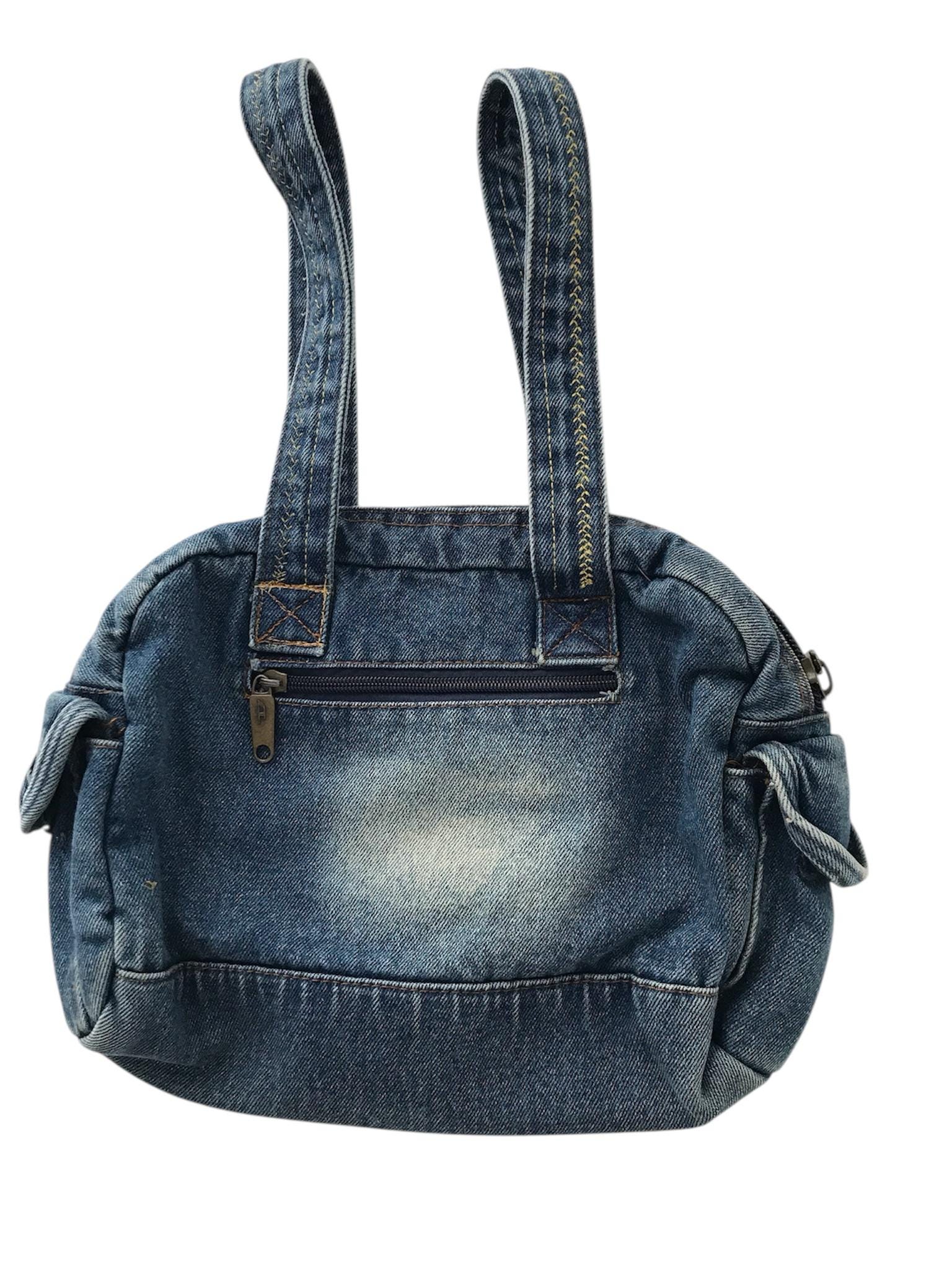DIESEL Vintage Denim Handbag Multipocket Distressed Utility Jean